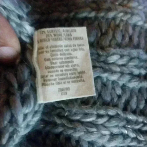 Decree Gray with Silver Metallic Threads Open Cardigan Size M - Picture 13 of 15